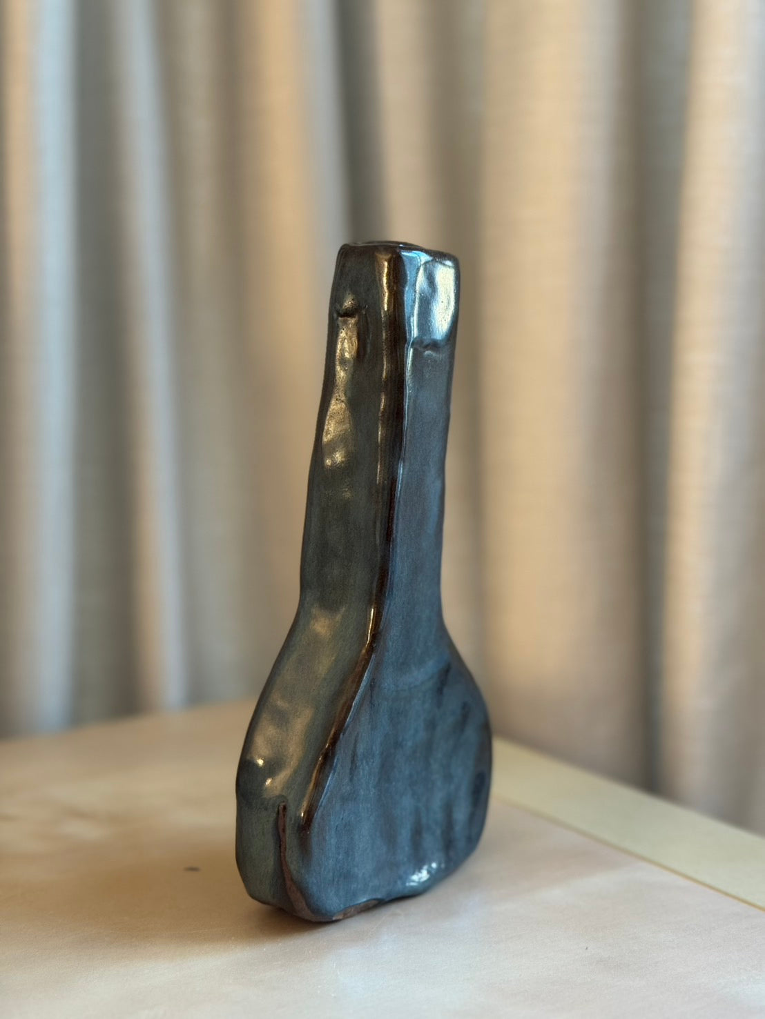 Iron Blue Longneck Vase