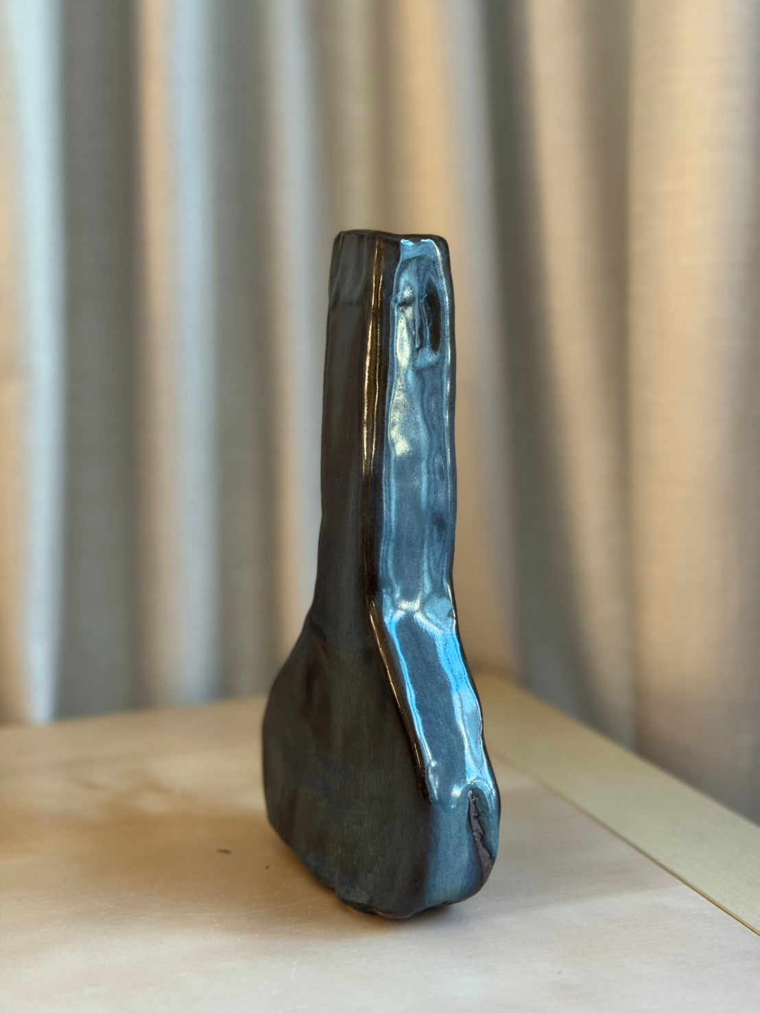 Iron Blue Longneck Vase