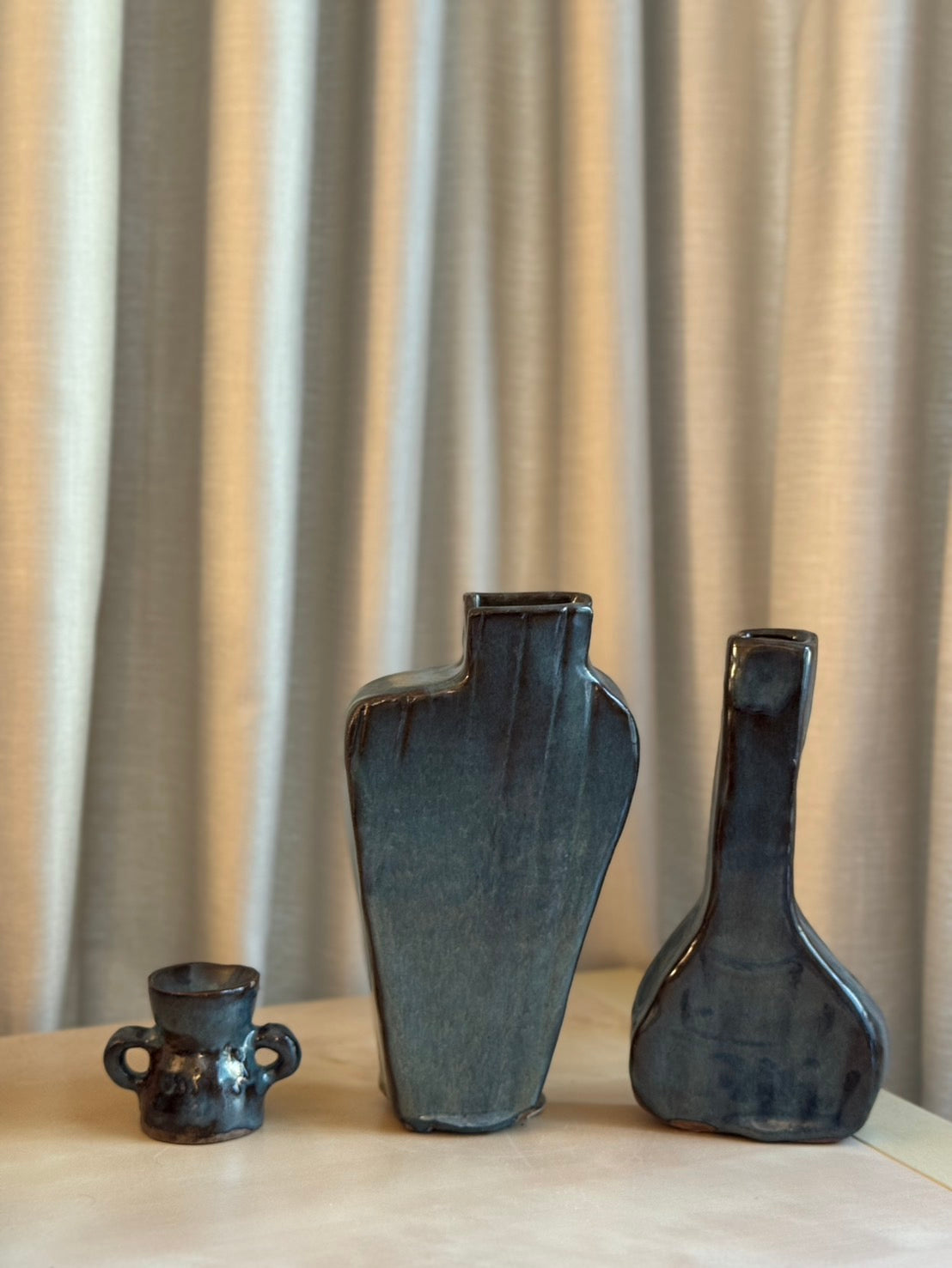 Iron Blue Longneck Vase