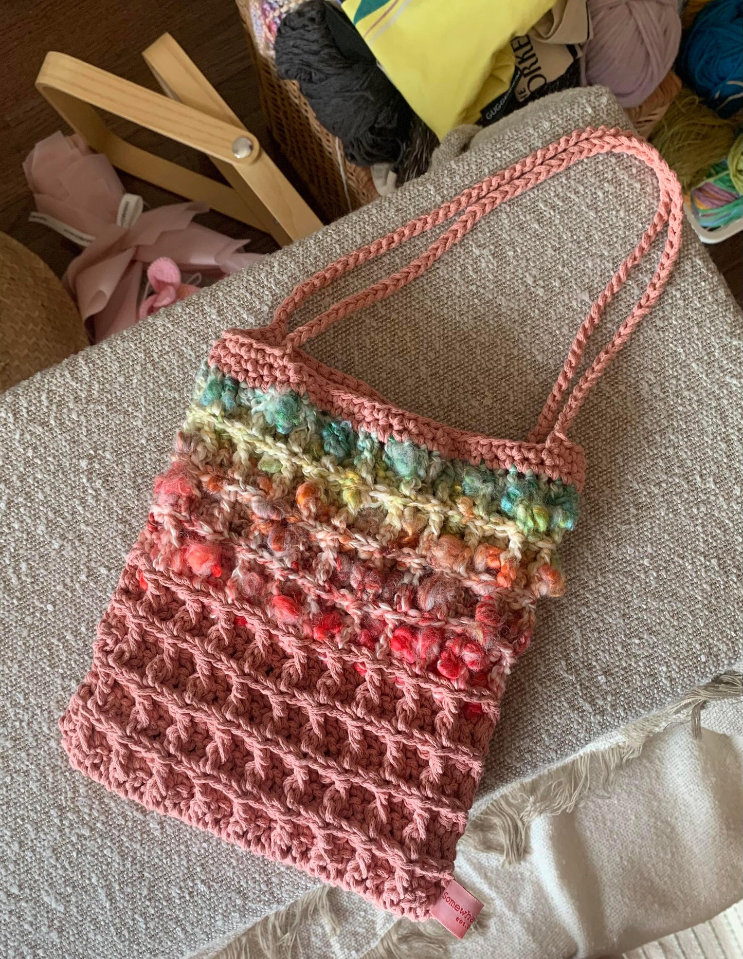 Pink Waffle Bag