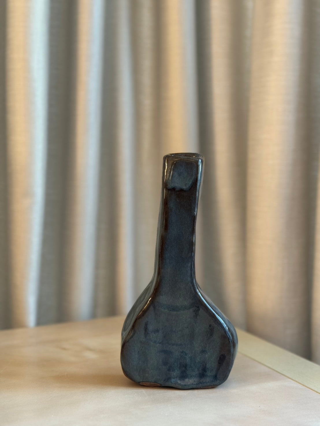 Iron Blue Longneck Vase
