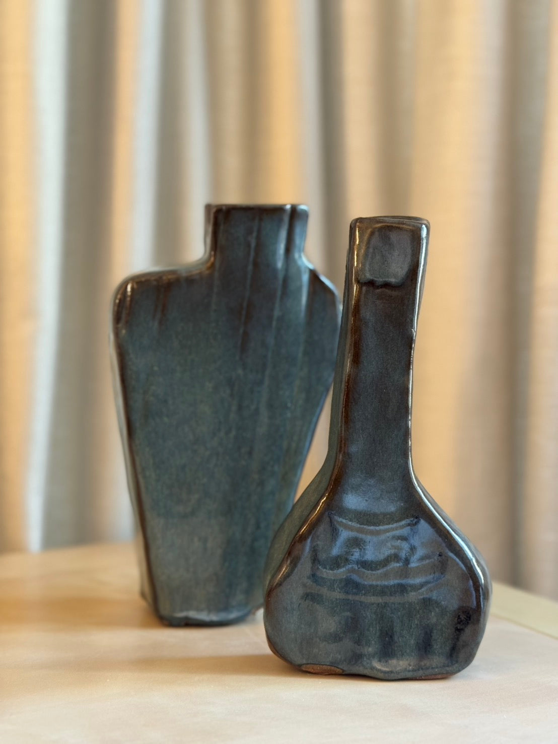 Iron Blue Longneck Vase