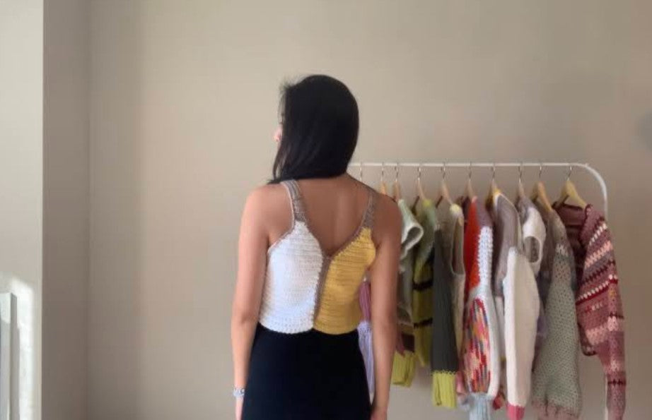 Yellow Checkerboard Top
