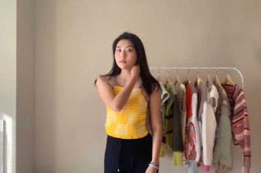 Yellow Checkerboard Top