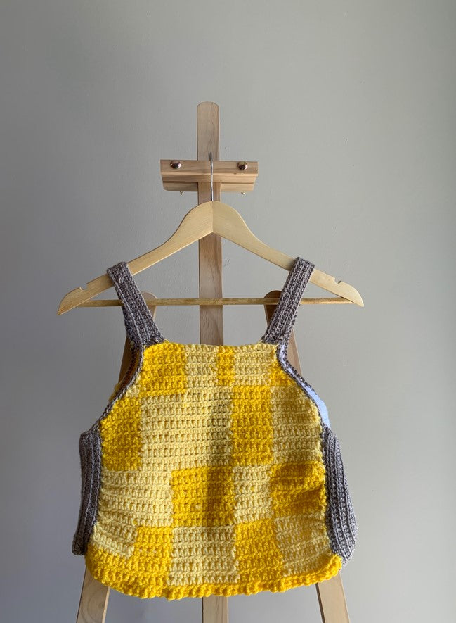 Yellow Checkerboard Top