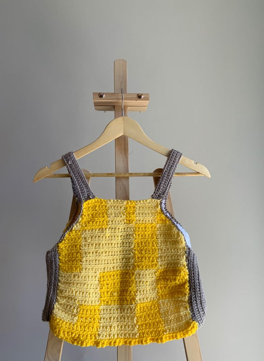 Yellow Checkerboard Top